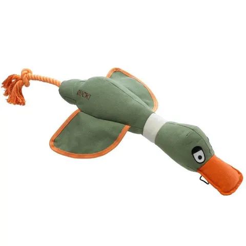 Duck Canvas Thrower Dog Toy Khaki Extra Large – image 1