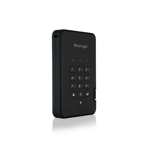 iStorage diskAshur2 SSD - externe harde schijf - 256 GB - SSD - Cijfercode - Zwart – afbeelding 1