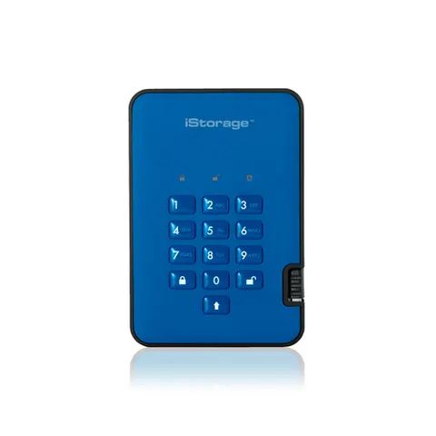 iStorage diskAshur² SSD 256GB Blue | Secure Portable Solid State Drive – image 1