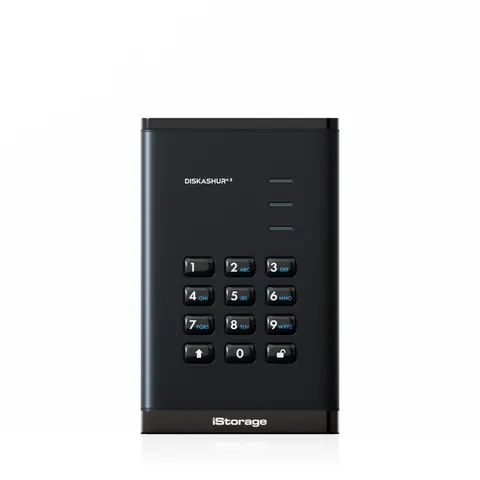 iStorage diskAshur³ SSD 8TB Black | Secure Portable Solid State Drive – image 1