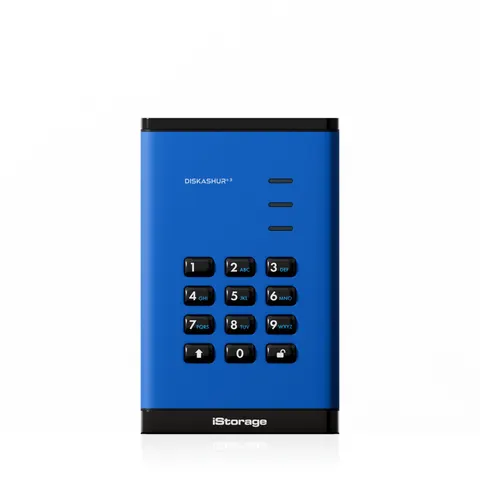 iStorage diskAshur³ SSD 512GB Blue | Secure Portable Solid State Drive – image 1