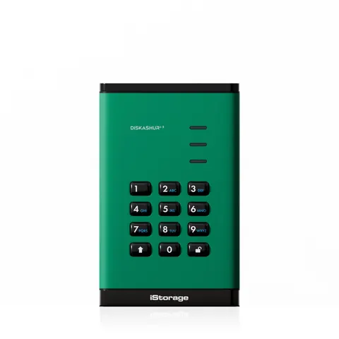 iStorage diskAshur³ SSD 1TB Green | Secure Portable Solid State Drive – image 1