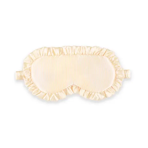 Silver Cloud Satin Frilly Sleep Mask - Buttercup Yellow Collection – image 1