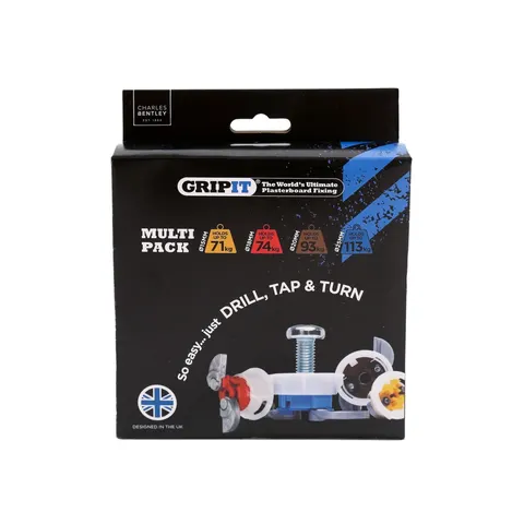 Gripit 32 Piece Assorted Plasterboard Fixings Kit – image 1
