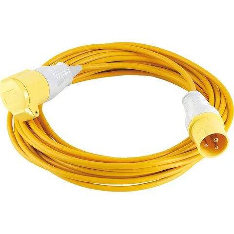 Sirius Extension Trailing Lead 16 amp Yellow Cable 110v – image 1