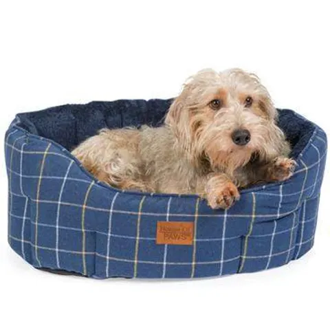 Navy Check Tweed Oval Snuggle - Extra Large – image 1
