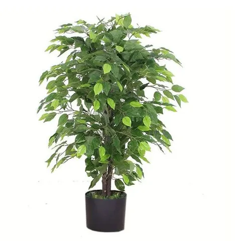90cm Artificial Ficus Tree / Plant - Large Bushy Shape Green 3ft – image 1