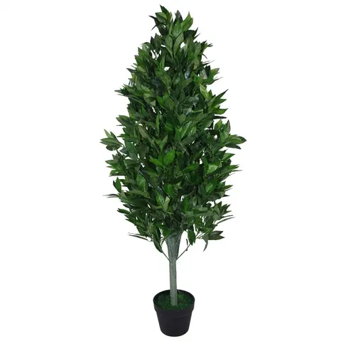 120cm (4ft) Artificial Topiary Bay Tree Pyramid Cone - Extra Large Green 4ft – image 1