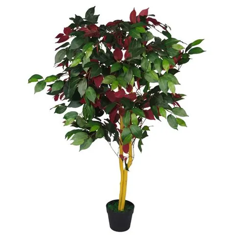 120cm (4ft) Artificial Capensia Tree Ficus Plant - Extra Large Red 4ft – image 1