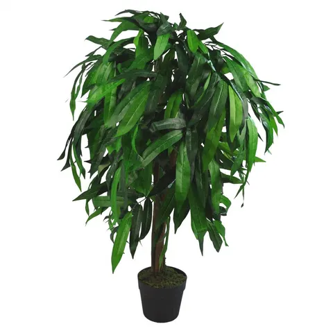 100cm Tall Large Artificial Mango Tree Plant Green 3ft – image 1
