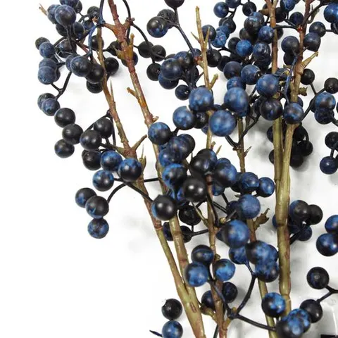 Artificial Blue Christmas Festive Berry Spray 70cm – image 1
