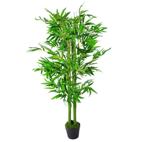 120cm Leaf Design UK Realistic Artificial Bamboo Plants / Trees Green – image 1