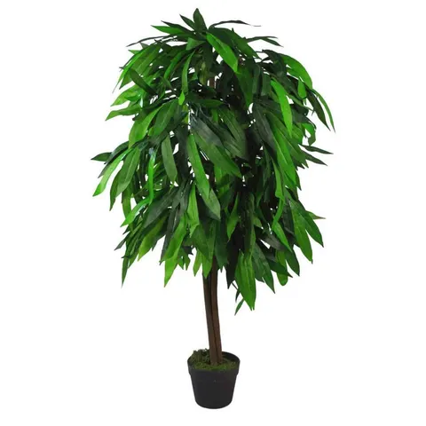 120cm Leaf Design UK Artificial Realistic Mango Plant / Tree Green 4ft – image 1