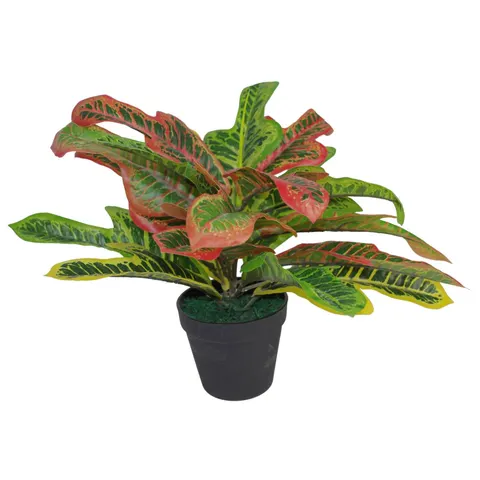 Tropical Artificial Croton Plants 40cm Small – image 1