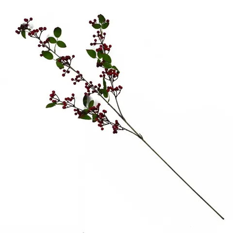 80cm Artificial Red Christmas Berry Spray – image 1