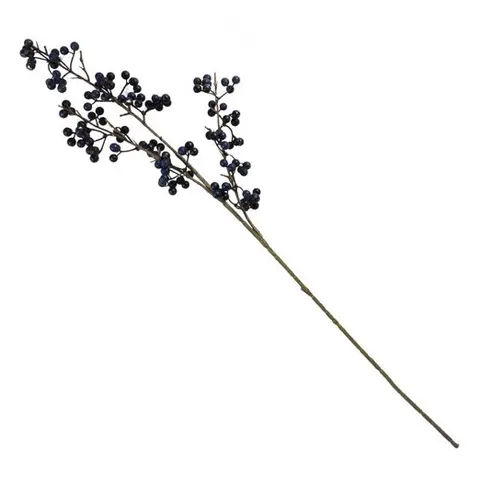 70cm artificial blue christmas berry spray – image 1