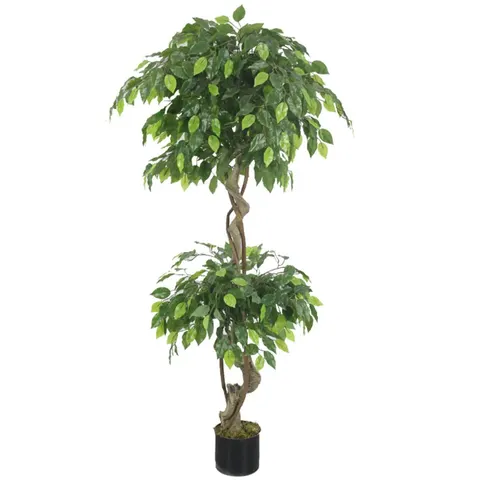 150cm Artificial Twisted Ficus Tree Green 5ft – image 1