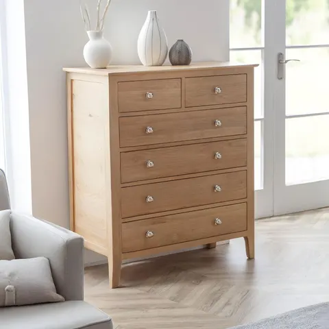 Cotswold 4+2 Drawer Chest – Light oak – image 1