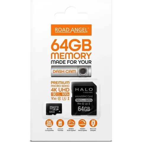 Road Angel RSD64 Dashcam Optimised 64GB MicroSD Card – image 1