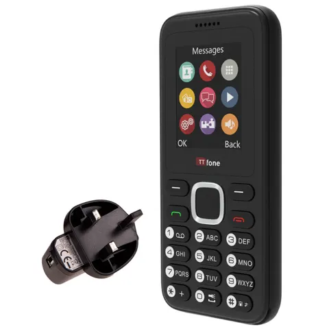 TTfone TT150 Black Dual SIM with Mains Charger – image 1