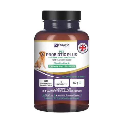 Pet Probiotic Plus Inulin & Psyllium Husk 60 Chewable Tablets – image 1