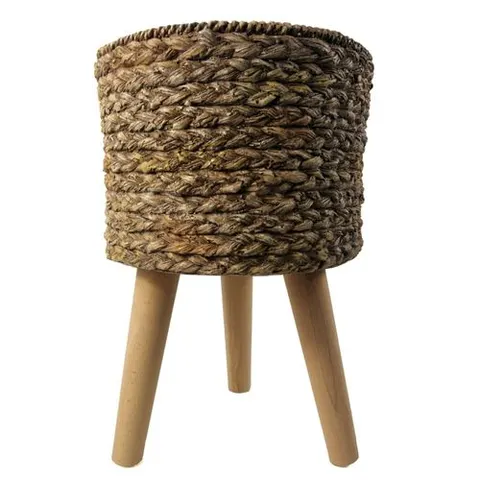 39cm x 26cm Woven Effect Composite Large Planter – image 1