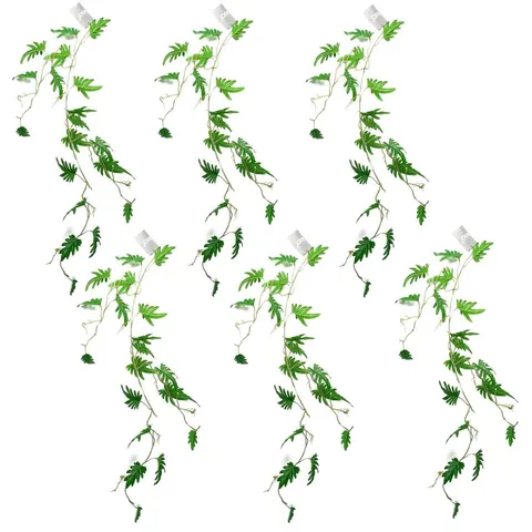 6 x 100cm Artificial Hanging Trailing Philodendron Small Leaf Plant – image 1