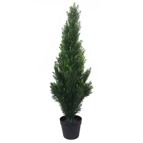 90cm UV Artificial Cedar Cypress Topiary UV Resistant Green 3ft – image 1