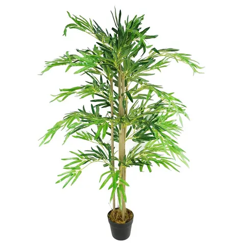 120cm (4ft) Artificial Bamboo Plants Trees - Natural Green 4ft – image 1