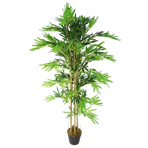 150cm (5ft) Artificial Bamboo Plants Trees - Natural Green 5ft – image 1