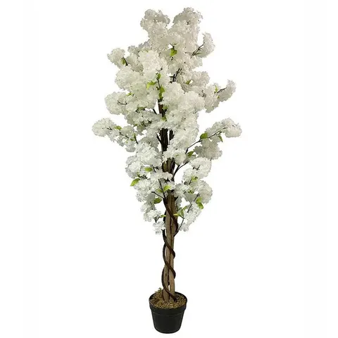 150cm Artificial White Cherry Blossom Tree – image 1
