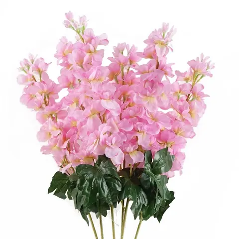 6 x 75cm Delphinium Pink Artificial Stem – image 1
