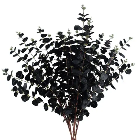 6 x 80cm Black Eucalyptus Foliage Stem – image 1