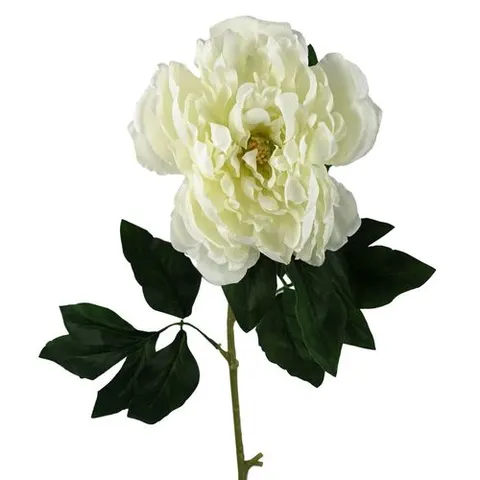 80cm Artificial White Peony Stem – image 1