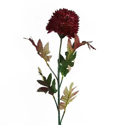 70cm Large Ball Dahlia Artificial Flower Stem Pink – image 1