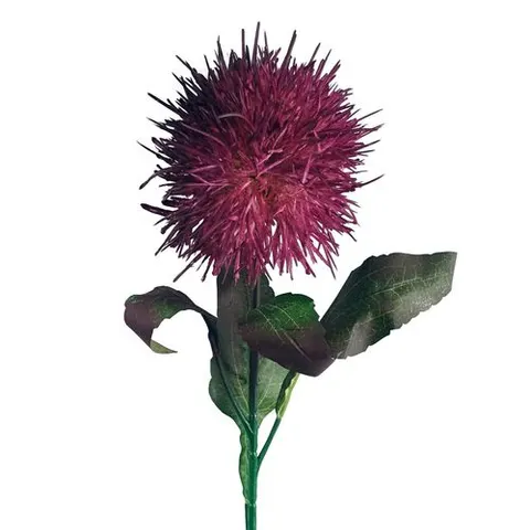 70cm Globe Thistle Purple Ball Artificial Flower Stem – image 1