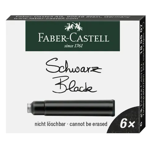FABER-CASTELL Standard-Tintenpatronen, schwarz – Bild 1