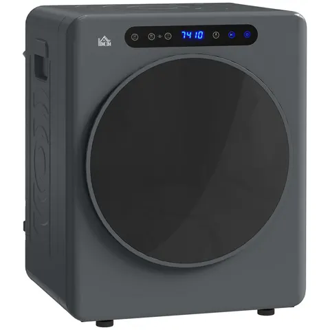 HOMCOM 5 kg Portable Vented Tumble Dryer Machine with Timer, Grey – image 1