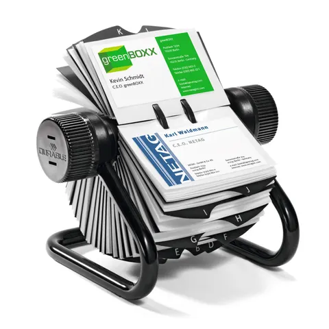 DURABLE Visitenkartenkartei VISIFIX, schwarz – Bild 1