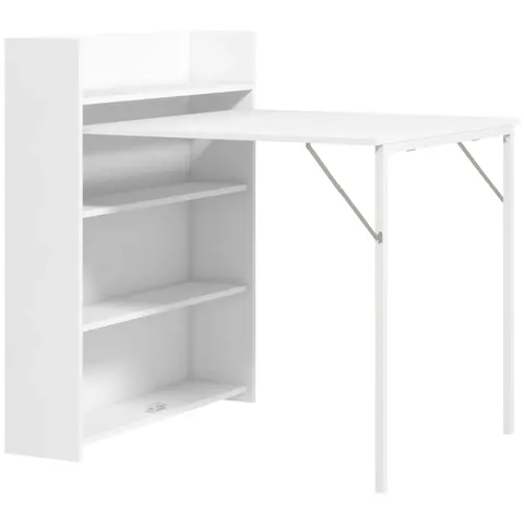 HOMCOM Folding Dining Table, Kitchen Table with Shelves – S0672337521 – image 1