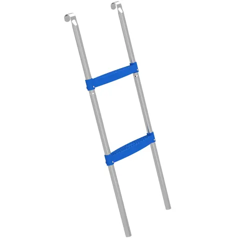 SPORTNOW Trampoline Ladder, 2-Steps with Horizontal Wide Steps, Galvanised – image 1