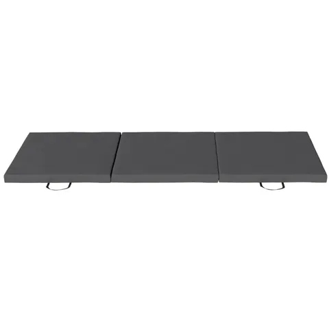 HOMCOM 6FT Foldable Gymnastics Mat, Tri-Fold 2" Thick Crash Mat, Grey – image 1