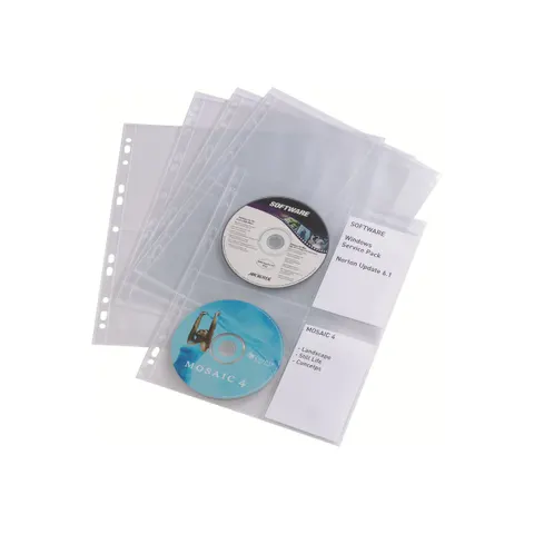 DURABLE CD/DVD COVER light M Pck a 10 Taschen transparent – Bild 1