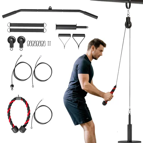 Weight Cable Pulley System for Home Gym with Universal Loading Pin – image 1