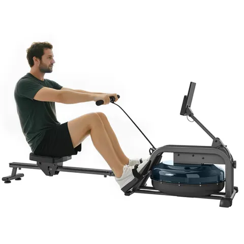 SPORTNOW Water Rowing Machine with Adjustable Resistance, Vertical Storage – image 1