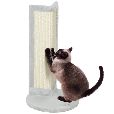 PawHut 56cm Corner Cat Scratching Post with Sisal Scratching Pad, Grey – image 1