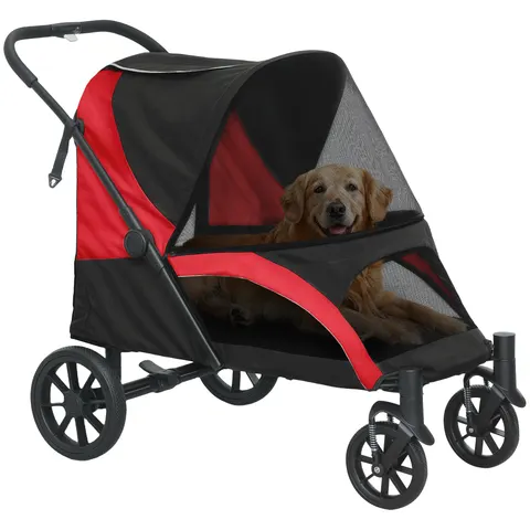 PawHut Easy Folding Pet Stroller for Large Dogs - Green – image 1