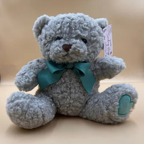 George Brown Teddy Bear with Blue Bow | 25cm – image 1