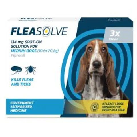 Fleasolve Spot on Dog Medium 3 Treatment – image 1