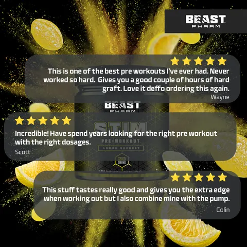 STIM Pre-Workout - Lemon Sherbet – image 1